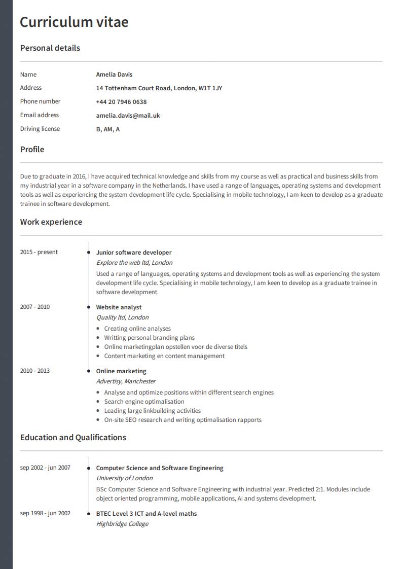 Contoh & Template CV untuk semua pekerjaan CVMaker.co.id